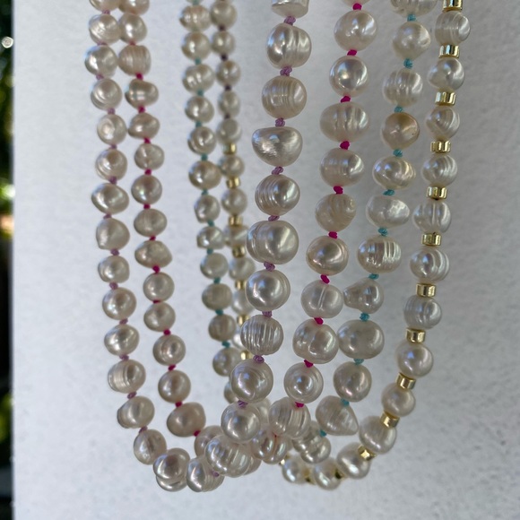 Freshwater Pearl & Gold Accent Necklace - Picture 13 of 15